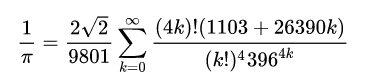 Ramanujan's formula